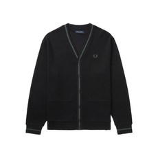 프레드페리 로고 자수 코튼 가디건