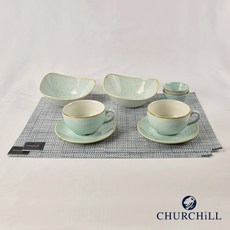 CHURCHILL 點藏系列 蛋青色 雙人點心8件組, 1個