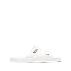 GCDS 로고 프린트 플랫 슬라이더 샌들