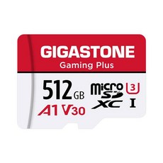 GIGASTONE Gaming Plus 512GB microSDXC A1 V30 遊戲專用記憶卡, 1個, 1GB