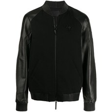 쥬세페자노티 믹스드 패브릭 바이커 재킷