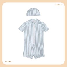 兒童長袖泳衣附泳帽