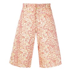 블루마블 플로럴 자수 미디 쇼츠