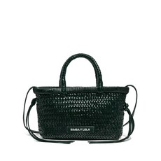 빔바이롤라 스몰 우븐 레더 탑 핸들 토트 백