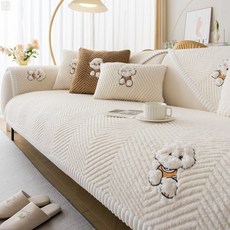 毛絨沙發墊新款秋冬款加厚毛絨卡通防滑沙發套罩蓋布巾