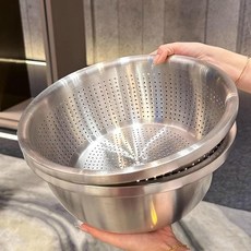 食品級316不鏽鋼盆, 1個, 食品級304不鏽鋼一貴一點但真的特厚,拍20CM實盆送同款20CM漏盆