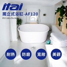 itai 一太 雙層獨立式浴缸 AF120 淨白簡約大空間, 1個