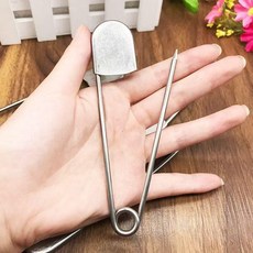 超大號金屬別針 加厚釦針 137mm, 1枚, 304不鏽鋼銀色127mm 1枚 裝, 304不鏽鋼銀色, 127mm