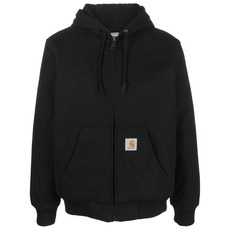 칼하트윕 로고 패치 후드 재킷