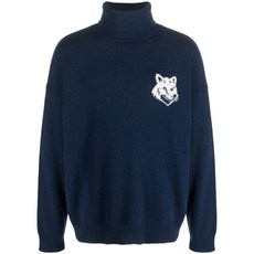 메종키츠네 인타르시아 니트 폭스 헤드 울 스웨터