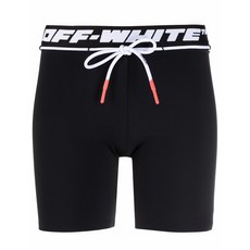 오프화이트 오프화이트 로고 웨이스트밴드 러닝 쇼츠