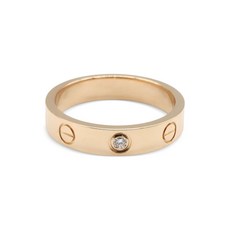 까르띠에 중고 2010's 미니 러브 18K 로즈 골드 다이아몬드 링