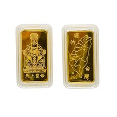 YJ宜佳珠寶 9999純金金條擺件-送禮開運收藏, 天上聖母1.00錢-贈招財收納包(不挑款,禮盒袋組, 天上聖母