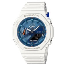 CASIO 卡西歐 G-SHOCK 男用 伊勢谷亮 簽名款 運動手錶 GA-2100RI25-7AJR, 白色