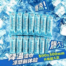 冰感濕巾 運動毛巾 冰涼毛巾 夏日降溫戶外止汗神器, 1個, 【升級超大款】冰涼毛巾800x300mm, N/A