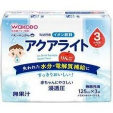 WAKODO和光堂 初兒童乳酸菌飲品 1歲+ 100ml x 3瓶, 1個, 和光堂-嬰兒電解飲品蘋果125ml*3