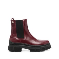 타미힐피거 청키 솔 가죽 첼시 부츠