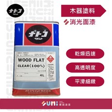順銘 名古屋木器消光透明面漆 (1加侖) 木器漆 保護漆 透明漆, 1個, 75%