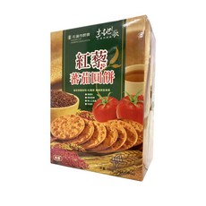 花蓮市農會 紅藜番茄圓餅 15gx10入 純素餅乾 非油炸 椰糖 無添加 台灣製, 1個, 紅藜蕃茄圓餅15gx10入