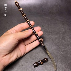 茶撥 紫竹牛角茶扒 茶道配件, 1個, 天然紫竹配黑白牛角隨機髮貨 送茶擱架, 天然紫竹配黑白牛角