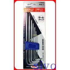 EIGHT 016H-A(BHS-7) 1.5-6mm 公制 六角板手, 1個