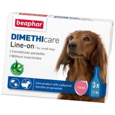 beaphar DIMETHIcare Line-on 滴靈靈 狗用防蚤滴劑 小型犬 (<15kg) 3入, 混合色, 1個, 1.5ml