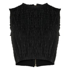 파투 스모킹 디테일 크롭 탑