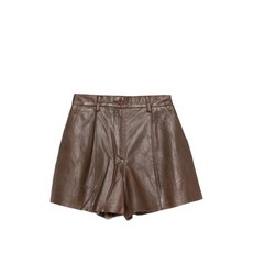 파로쉬 레더 플리츠 쇼츠