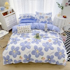 100新疆長絨棉純棉被套, 藍色甜心,160*210cm單被套