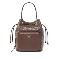 핀코 카고 스몰 레더 버킷 백