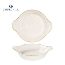 CHURCHILL 點藏系列 米白色 21.5cm雙耳醬汁碟, 1個