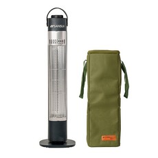 山水 碳素電暖器, 黑色【贈軍綠收納袋】