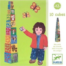 Djeco 智荷 好朋友疊疊屋 10塊疊疊樂, 1個