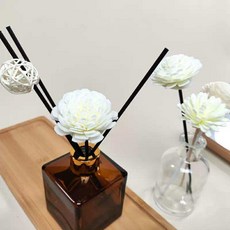無心菊擴香花 4.5公分仿真擴香棒 室內香氛擺飾, 1個, 無心菊-約4.5公分(附黑色擴香棒)*1, 白色, 1