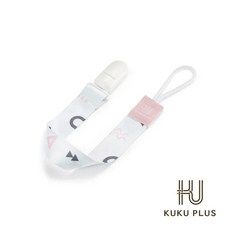 KUKU PLUS 酷咕鴨 純真之瞳 織帶奶嘴夾, 蜜糖粉, 1個