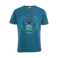 겐조 중고 타이거 프린트 코튼 티셔츠