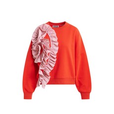 에센셜앤트워프 러플 트리밍 스웨트셔츠