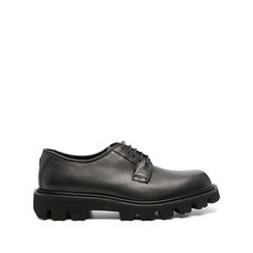 프라텔리로세티 로고 장식 가죽 더비 슈즈