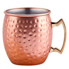 玫瑰金莫斯科騾子杯510ml Moscow Mule雞尾酒杯 304不鏽鋼鍍銅 酒吧必備 莫斯科杯 玫瑰金銅杯 雞尾酒杯 調酒杯, 玫瑰金, 1個