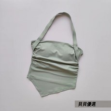 貝貝 運動內衣女 帶胸墊掛脖三角下擺性感瑜伽服 健身美背緊身修身裸感上衣 優選