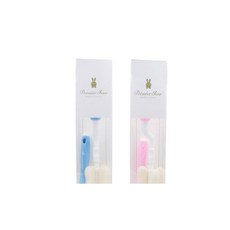 朴蜜兒 泡棉抗菌奶瓶刷組, 1個, 奶嘴刷替換包4入, 藍色