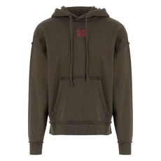 44레이블그룹 로고 프린트 프린지 에지 후디