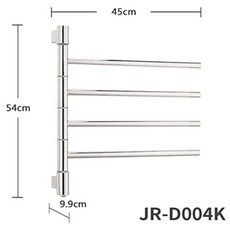 電熱毛巾架 智慧溫控 不銹鋼, 1個, 圓管JR-D004K(寬度45CM)
