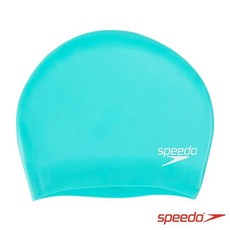 Speedo 成人長髮用矽膠泳帽, 薄荷藍, 1個