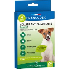 Francodex 法國法典 綠野防水驅蟲頸圈 犬用 寵物驅蚤頸圈, 1個, 綠野防水驅蟲頸圈 (小型犬)