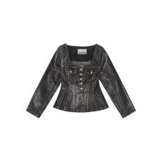 가니 스퀘어 넥 데님 재킷