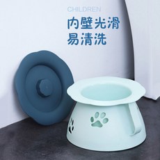 家用臥室尿盆 成人孕婦夜壺 加厚塑料兒童便盆 男女帶蓋小便桶, 1個, 新款貓爪孔【淺藍色】