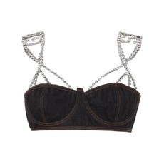 GCDS 초커 데님 브라