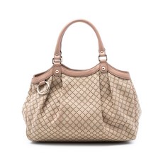 구찌 중고 2016-2025 미디엄 디아망테 캔버스 수키 토트 백