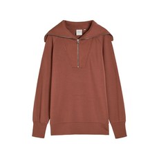 발리 시나 지퍼 골지 스웨터